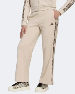ADIDAS - PANTALONE TUTA JUNIOR ( 9-15 ANNI) AN 3S FT PT BEIGE CON DETTAGLI LEOPARDATI, KC7198