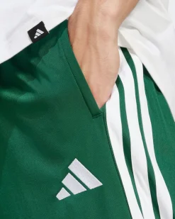 ADIDAS - PANTALONE VERDE PER ALLENAMENTO DA UOMO 3 STRISCE IN ACETATO - JI8806