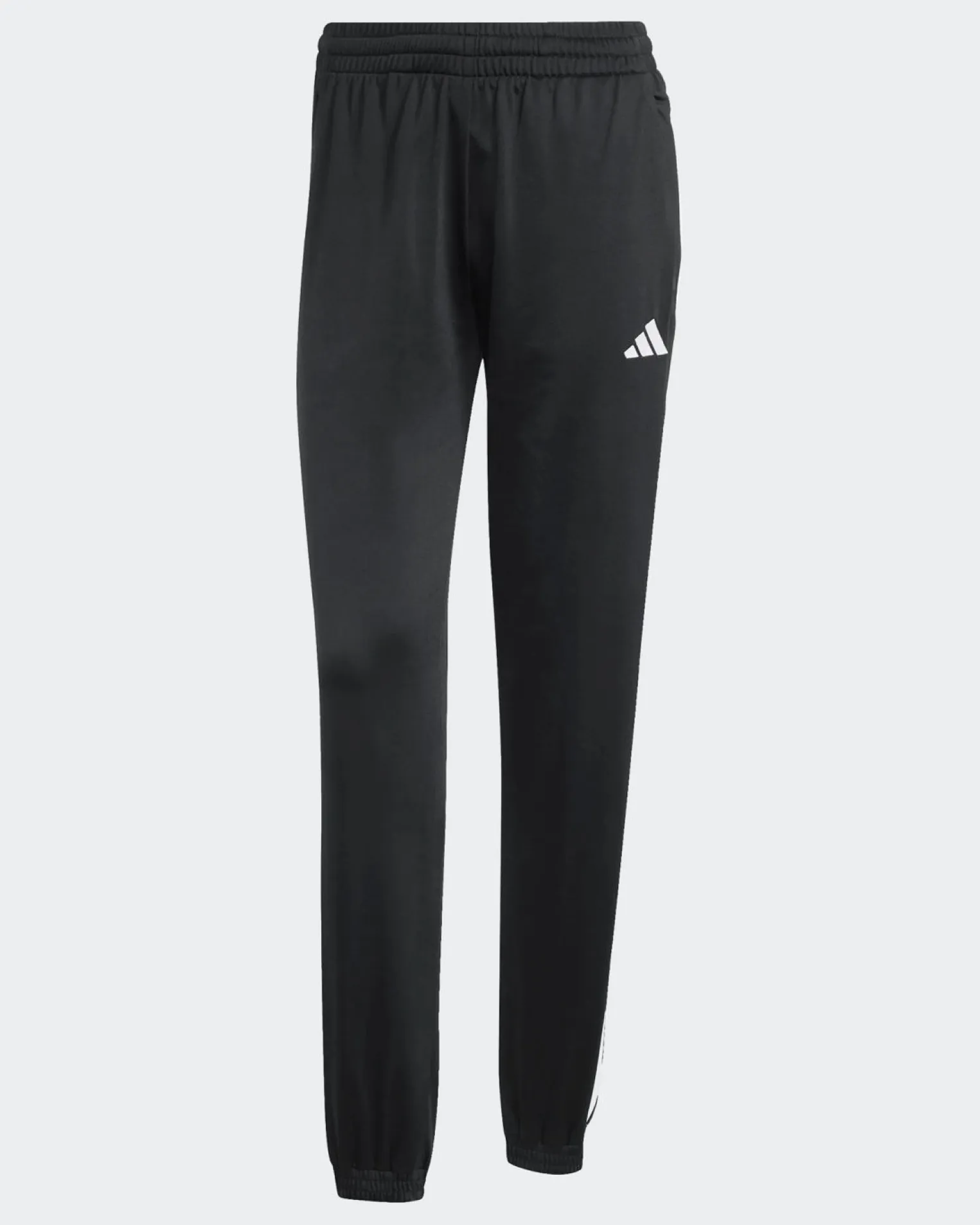 ADIDAS -PANTALONI DA TUTA DONNA NERI CON 3 BANDE BIANCHE ESSENTIALS TRICOT 3-STRIPES - JF3383