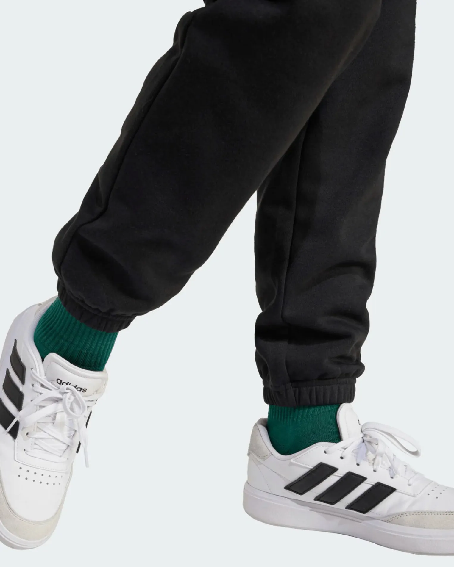 ADIDAS - PANTALONI DA TUTA JUNIOR NERI ESSENTIALS SLIM FLEECE PANTS - JC9765