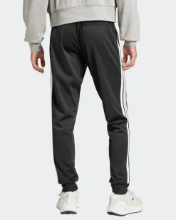 ADIDAS - PANTALONI DA TUTA UOMO NERI CON 3 BANDE BIANCHE  -JI8809