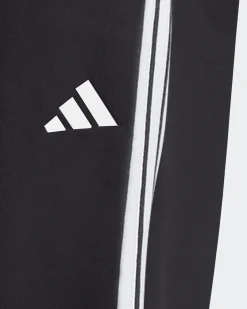 ADIDAS - PANTALONI TUTA  DONNA NERO CON BANDE BIANCHE ESSENTIALS 3-STRIPES FRENCH T.CUFFED - JD5302