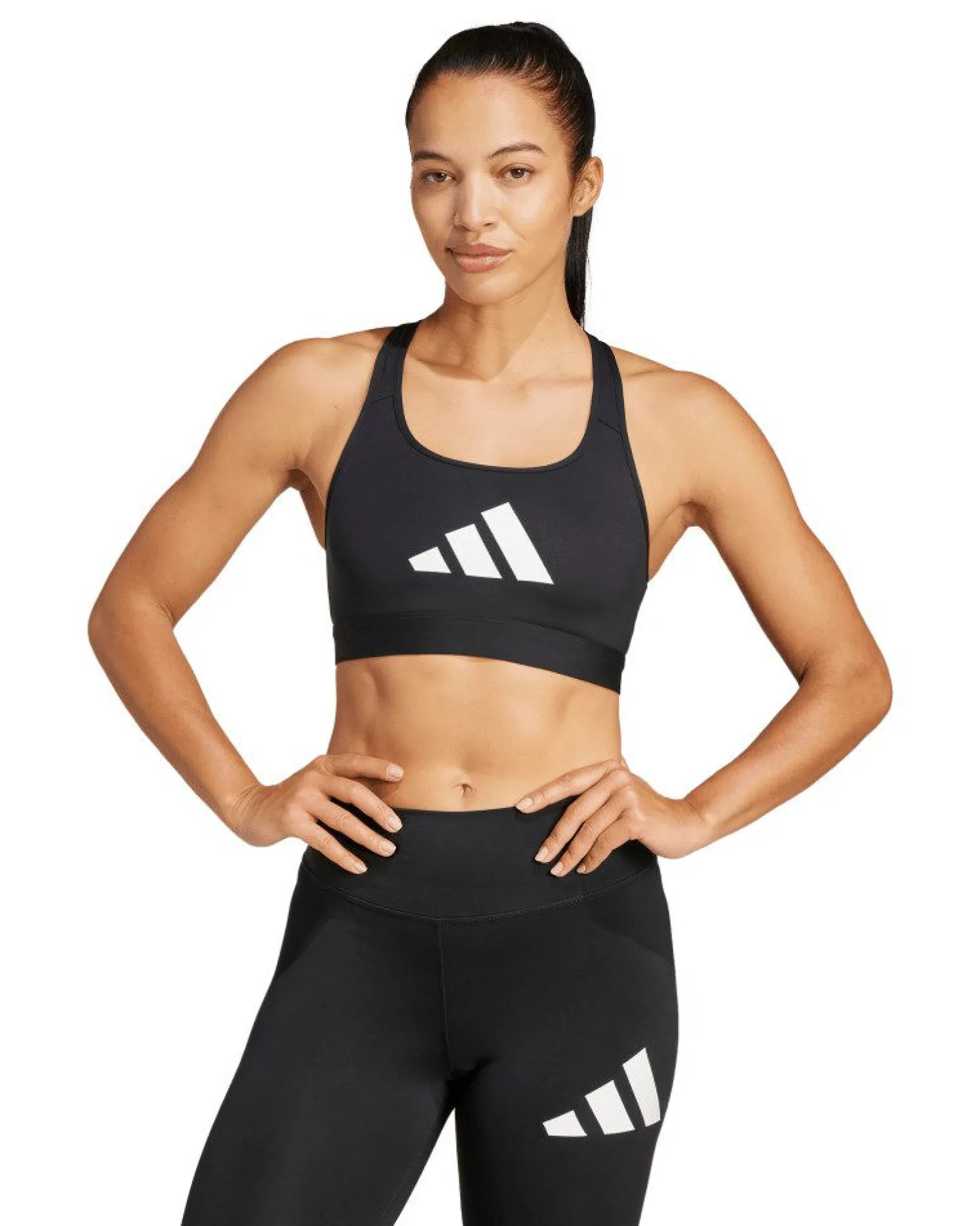 ADIDAS -REGGISENO SPORTIVO DONNA NERO POWERREACT BL BRA - JG1414