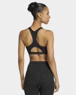 ADIDAS - REGGISENO SPORTIVO OPTIME MEDIUM SUPPORT TRAIN NERO DA DONNA - KB4383