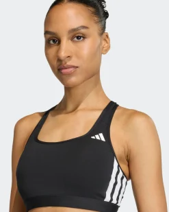 ADIDAS - REGGISENO SPORTIVO OPTIME MEDIUM SUPPORT TRAIN NERO DA DONNA - KB4383