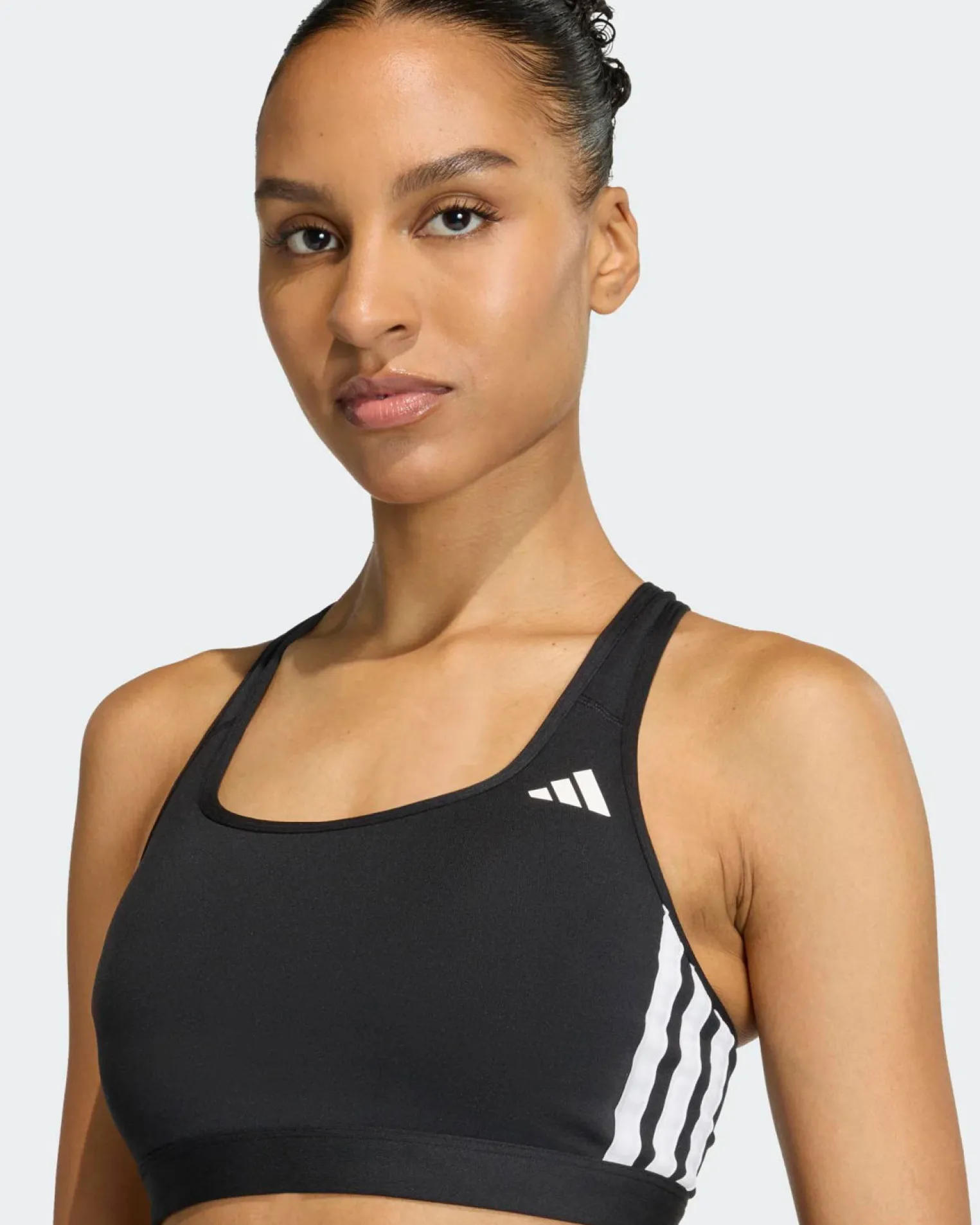 ADIDAS - REGGISENO SPORTIVO OPTIME MEDIUM SUPPORT TRAIN NERO DA DONNA - KB4383