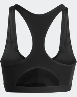 ADIDAS - REGGISENO SPORTIVO OPTIME MEDIUM SUPPORT TRAIN NERO DA DONNA - KB4383
