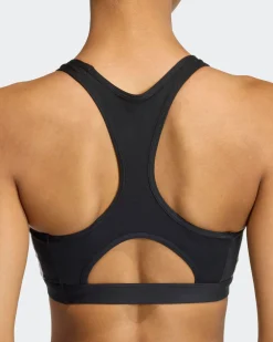 ADIDAS - REGGISENO SPORTIVO OPTIME MEDIUM SUPPORT TRAIN NERO DA DONNA - KB4383