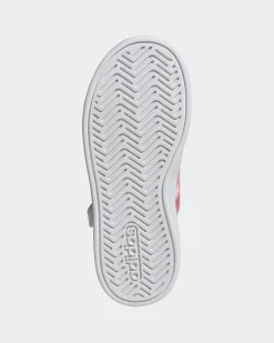 ADIDAS - SCARPA BIANCA GRAND COURT 3.0 STRISCE ROSA DA BAMBINI 28-35 -  KJ4370