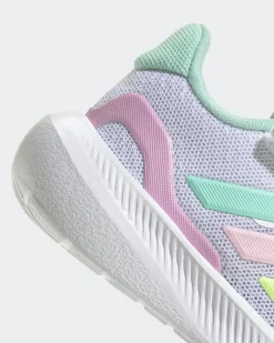 ADIDAS - SCARPA BIANCA STRISCE MULTICOLOR  RUNALCON 5 DA BAMBINI - JP5158