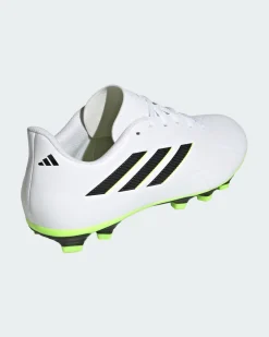 ADIDAS - SCARPA DA CALCIO JUNIOR BIANCA, NERA E  VERDE FLUO COPA PURE.4 FLEXIBLE GROUND DAL 28 AL 25 -GZ2536