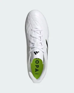 ADIDAS - SCARPA DA CALCIO JUNIOR BIANCA, NERA E  VERDE FLUO COPA PURE.4 FLEXIBLE GROUND DAL 28 AL 25 -GZ2536