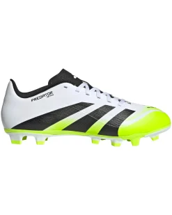 ADIDAS - SCARPA DA CALCIO UOMO BIANCA, NERA E  VERDE FLUO PREDATOR CLUB FG/MG  DAL 40 AL 47 1/3 -JH8847
