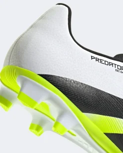 ADIDAS - SCARPA DA CALCIO UOMO BIANCA, NERA E  VERDE FLUO PREDATOR CLUB FG/MG  DAL 40 AL 47 1/3 -JH8847