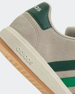 ADIDAS - SCARPA GRIGIA GRAND COURT 00S SCAMOSCIATA CON STRISCE VERDI 36-40 - IH6413