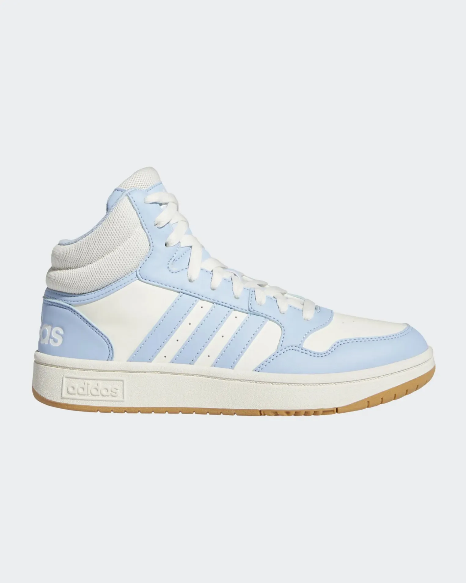 ADIDAS - SCARPA HOOPS 3.0 MID BIANCA E AZZURRA DA DONNA, numerata 36/41 e un terzo - IH0179