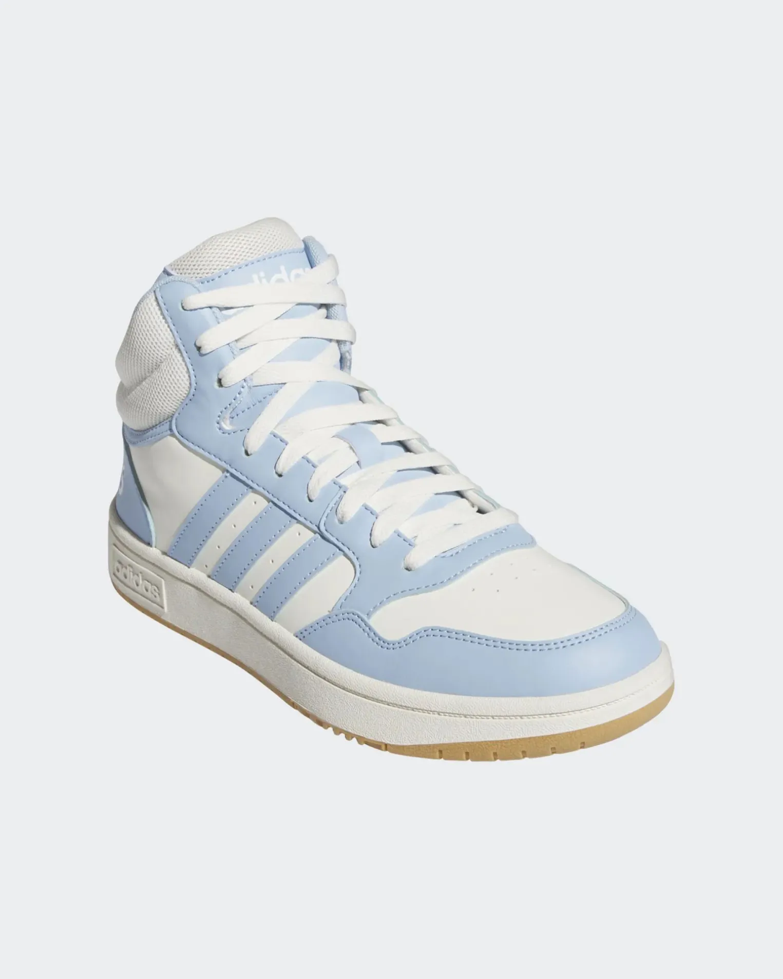ADIDAS - SCARPA HOOPS 3.0 MID BIANCA E AZZURRA DA DONNA, numerata 36/41 e un terzo - IH0179