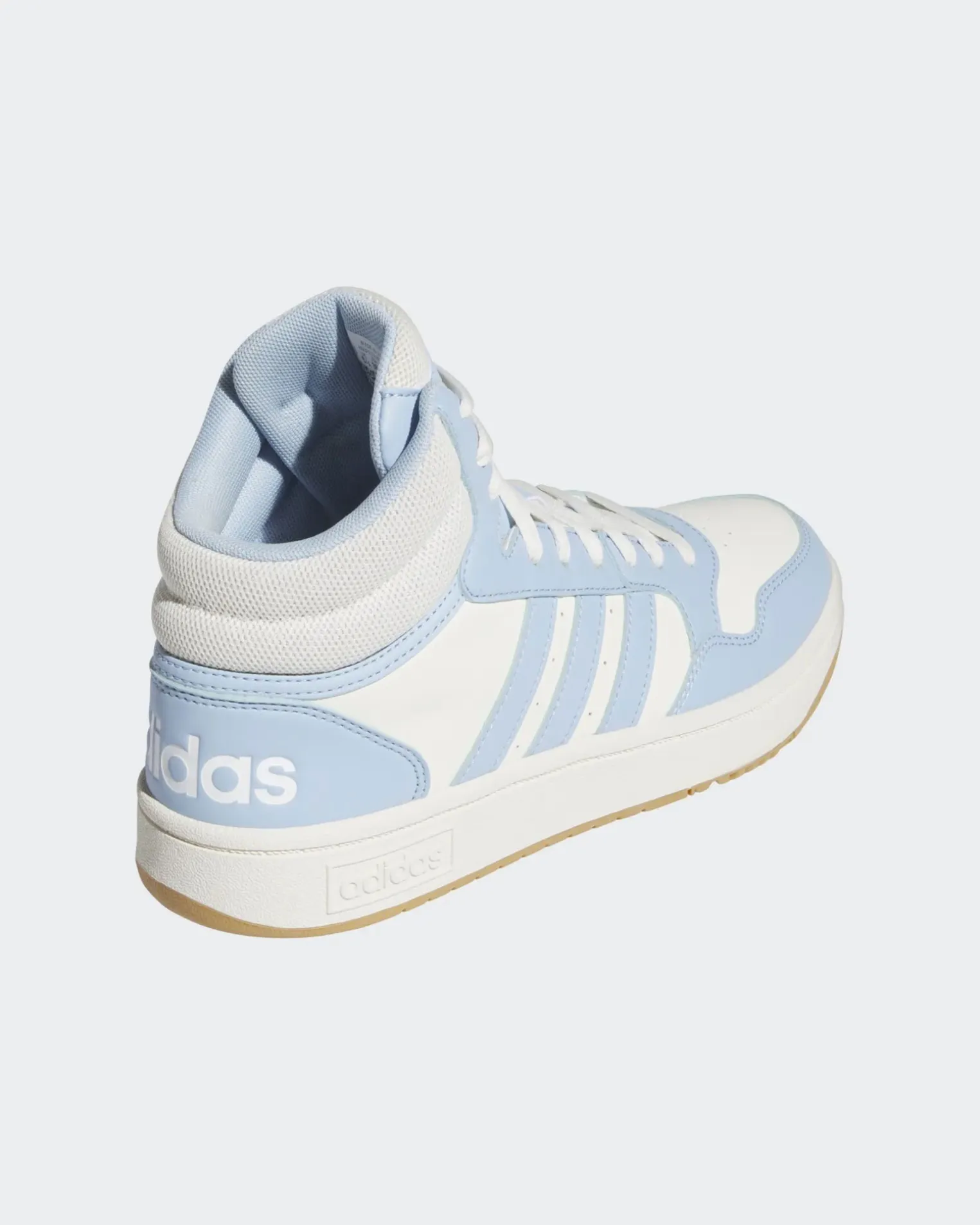 ADIDAS - SCARPA HOOPS 3.0 MID BIANCA E AZZURRA DA DONNA, numerata 36/41 e un terzo - IH0179