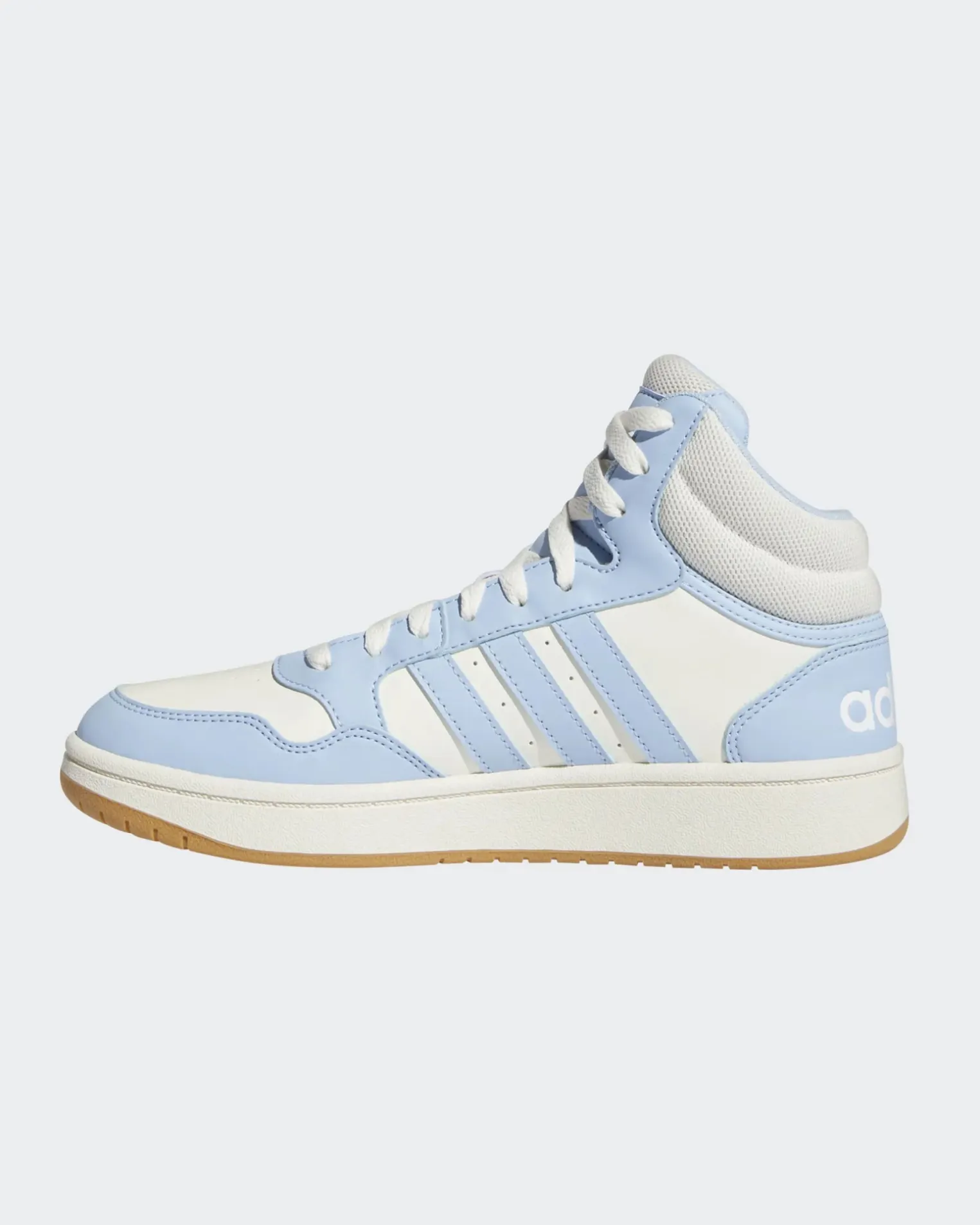ADIDAS - SCARPA HOOPS 3.0 MID BIANCA E AZZURRA DA DONNA, numerata 36/41 e un terzo - IH0179