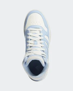 ADIDAS - SCARPA HOOPS 3.0 MID BIANCA E AZZURRA DA DONNA, numerata 36/41 e un terzo - IH0179