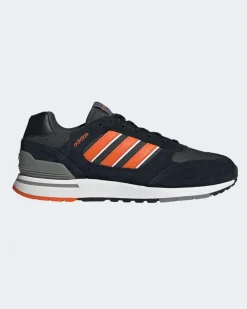 ADIDAS - SCARPA RUN 80S NERA CON DETTAGLI ARANCIONI - ID1266