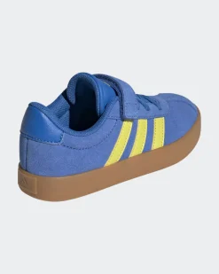 ADIDAS - SCARPA SNEAKERS VL COURT 3.0 SCAMOSCIATA BLU  28-35 JH6313