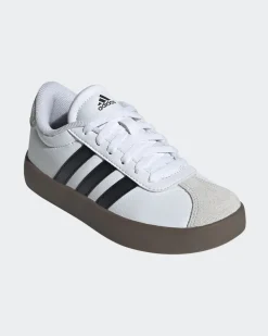 ADIDAS - SCARPA VL COURT 3.0 BIANCA CON BANDE NERE numerata 36/39 - ID9062