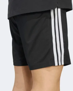 ADIDAS - SHORT WORKOUT ESSENTIALS BASE 3-STRIPES PIQUE SHORT 7 INCH NERI CON DETTAGLI BIANCHI DA UOMO, KA3461
