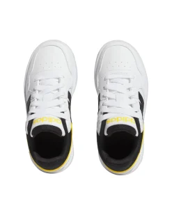 ADIDAS - Sneaker bianca e nera con dettagli gialli, numerata 36/40 - HOOPS 3.0 K IF2726