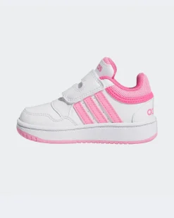 ADIDAS - SNEAKERS BIMBA BIANCA E ROSA  HOOPS 3.0 CF TD DAL 19 AL 27 -  IG3719