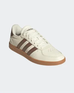 ADIDAS - SNEAKERS BREAKNET SLEEK BEIGE CON DETTAGLI MARRONI DA DONNA, KK2207