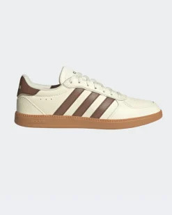 ADIDAS - SNEAKERS BREAKNET SLEEK BEIGE CON DETTAGLI MARRONI DA DONNA, KK2207