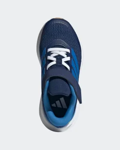 ADIDAS - SNEAKERS KIDS RUNFALCON 6 EL PS BLU CON DETTAGLI AZZURRI DAL 28 AL 35,  KI1770