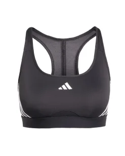ADIDAS - TOP PWRCT 3S BRA NERO CON LOGO BIANCO DA DONNA- JG1404