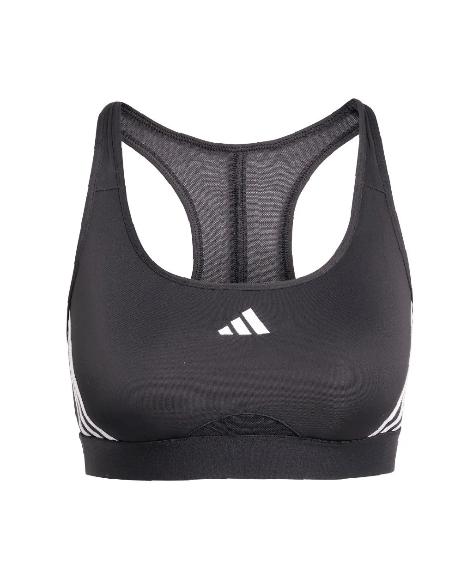 ADIDAS - TOP PWRCT 3S BRA NERO CON LOGO BIANCO DA DONNA- JG1404
