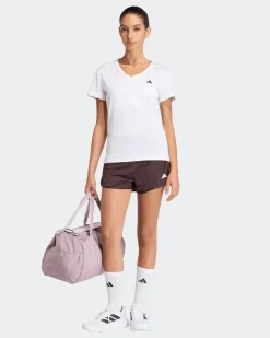 ADIDAS - T-SHIRT BIANCA PER ALLENAMENTO DA DONNA SCOLLO A V - KB9595
