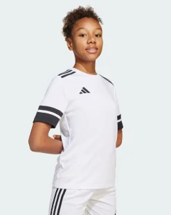ADIDAS - T-SHIRT DA ALLENAMENTO JUNIOR  BIANCA E NERA  SQUA25  - JJ0057