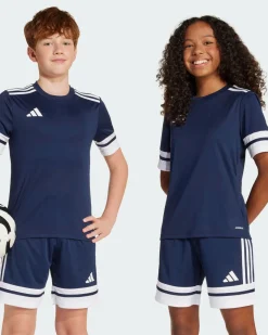 ADIDAS - T-SHIRT DA ALLENAMENTO JUNIOR  BLU E BIANCA SQUA25  - JJ0053