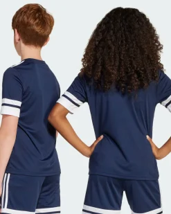 ADIDAS - T-SHIRT DA ALLENAMENTO JUNIOR  BLU E BIANCA SQUA25  - JJ0053
