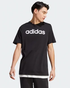 ADIDAS-T-SHIRT ESSENTIALS SINGLE JERSEY LINEAR EMBROIDERED LOGO-IC9274