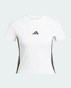 ADIDAS -T-SHIRT MEZZA MANICA  3S SJ BABY BIANCA DA DONNA - JE1239
