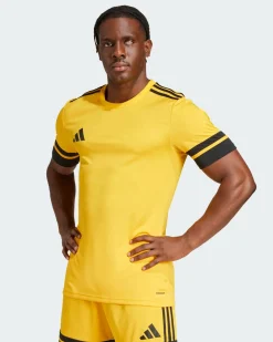 ADIDAS - T-SHIRT MEZZA MANICA UOMO SQUA25 JSY GIALLA E NERA - JG5831