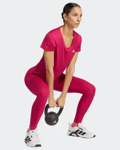 ADIDAS -T- SHIRT MEZZA MANICA WE MIN V NK  FUXIA  DA DONNA, KT1250