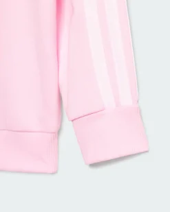 ADIDAS  - TUTA COMPLETA  BABY ( 6 MESI - 4 ANNI)ROSA E VIOLA CON BANDE BIANCHE FRENCH TERRY JOGGER , JD6482