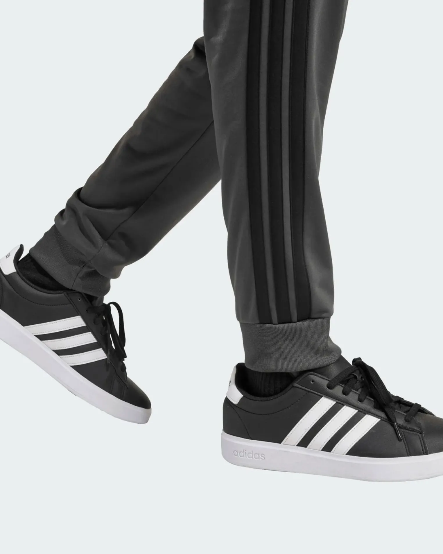 ADIDAS - TUTA COMPLETA GRIGIA DA UOMO 3 STRISCE IN ACETATO - 1993017