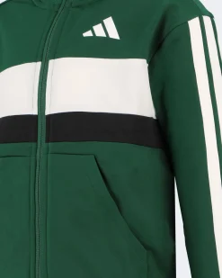 ADIDAS - TUTA COMPLETA JUNIOR ( 7-15 ANNI) FULL ZIP 3S TIBERIO TS VERDE, NERA E BIANCA, KZ0100
