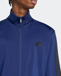 ADIDAS - TUTA UOMO BLU CON 3 BANDE NERE ESSENTIALS 3-STRIPES -KB7657