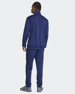 ADIDAS - TUTA UOMO BLU CON 3 BANDE NERE ESSENTIALS 3-STRIPES -KB7657