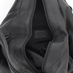 ALEX&CO - Zaino due manici in VERA PELLE con zip diagonale frontale