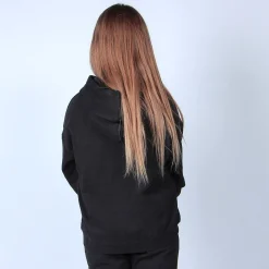 AMERICAN RAP - FELPA NERA FULL ZIP CON CAPPUCCIO